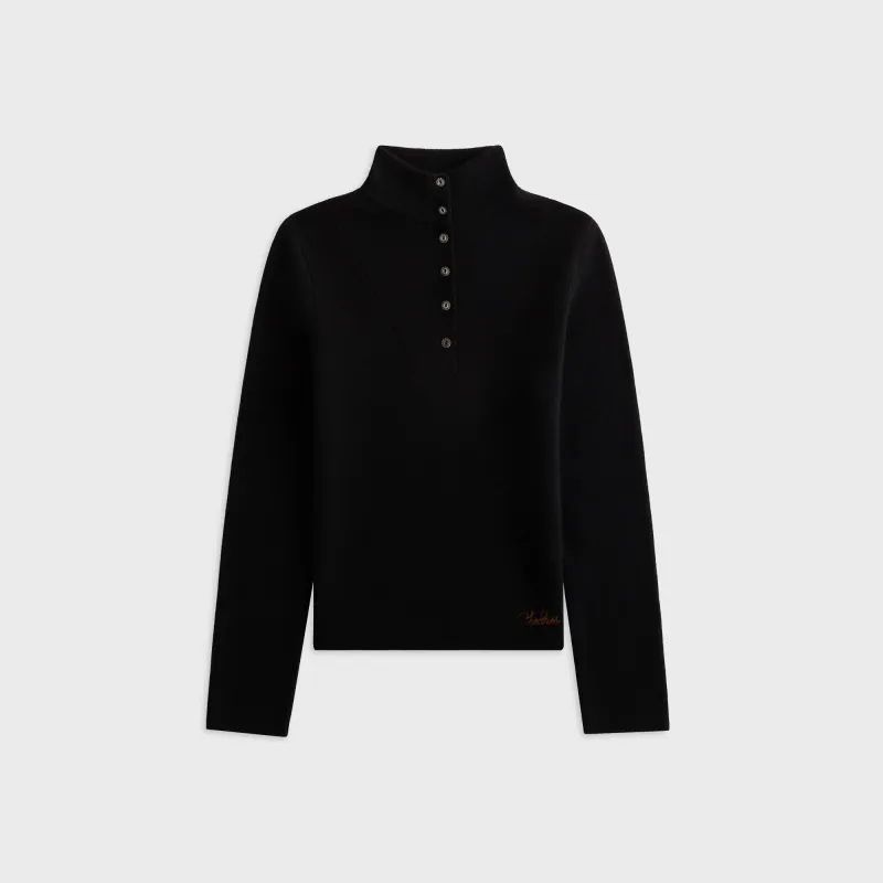 Siedres Elora High Collar Knit Top - Black sold by Kith