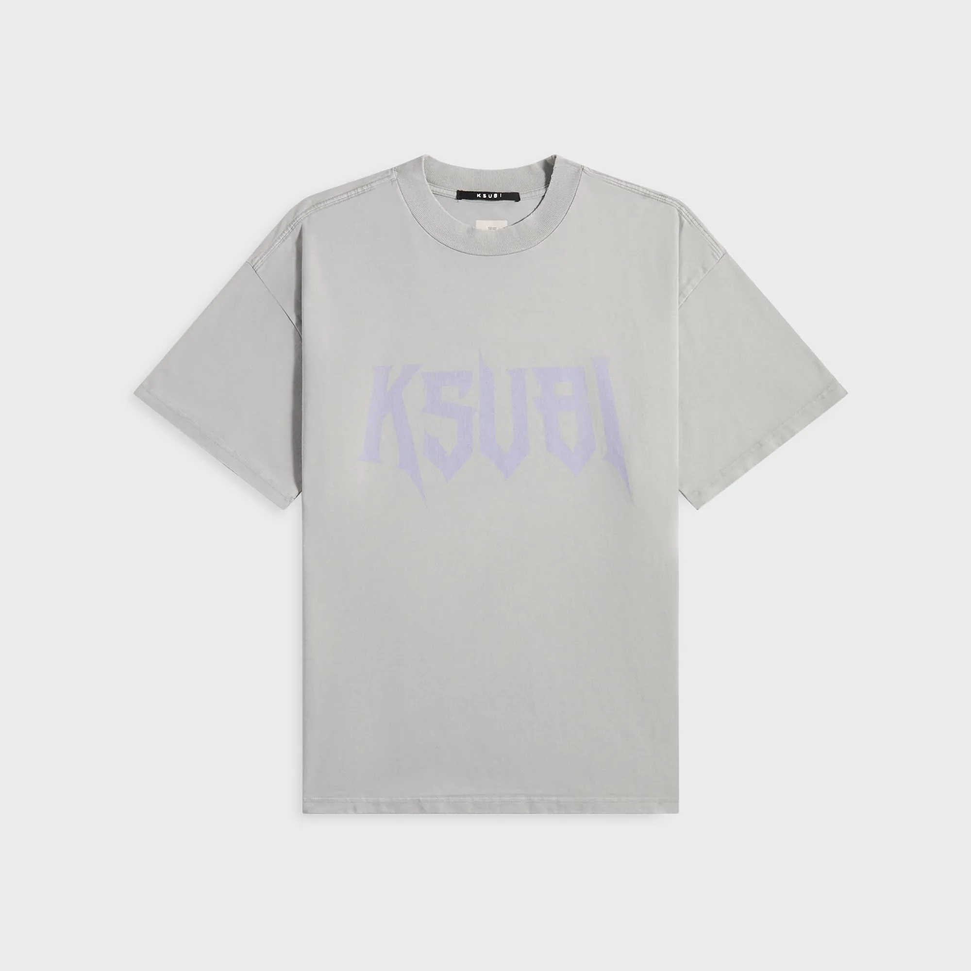 Ksubi Blasted Ekcess Short Sleeve Tee - Smoke Grey sold by Kith