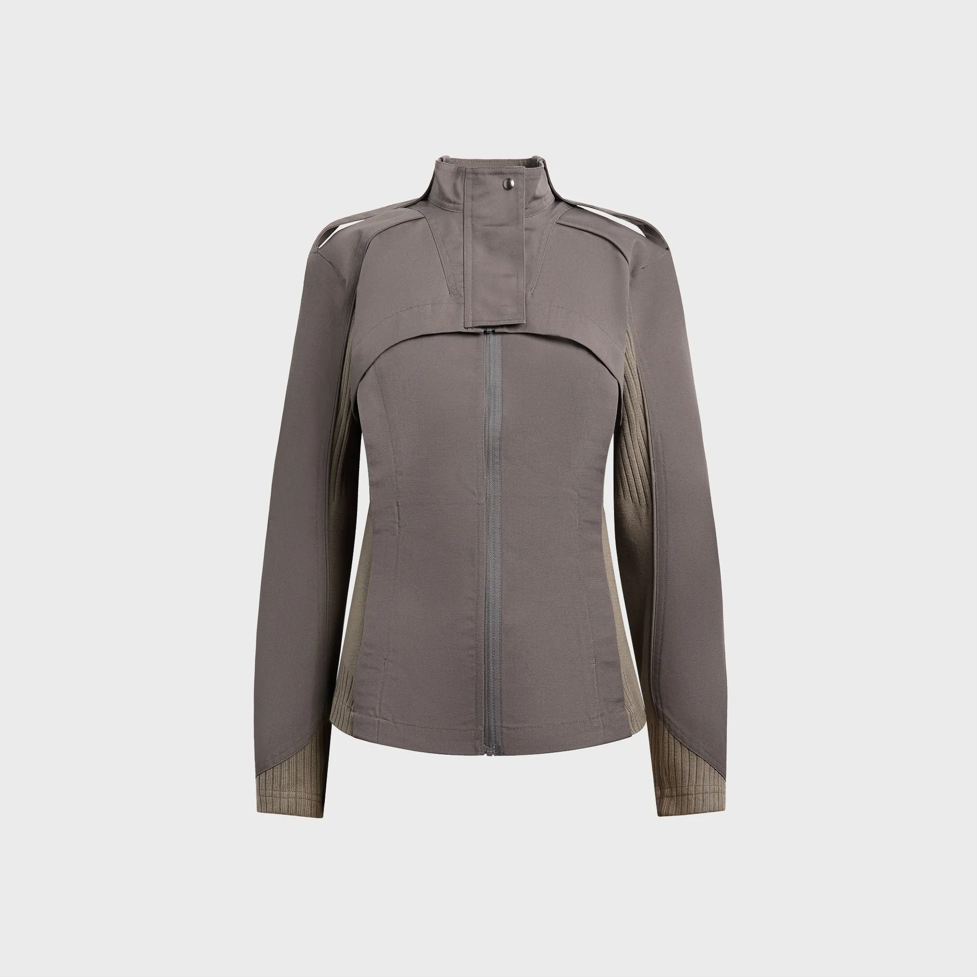 Hyein Seo Double Layer Moto Jacket - Charcoal sold by Kith