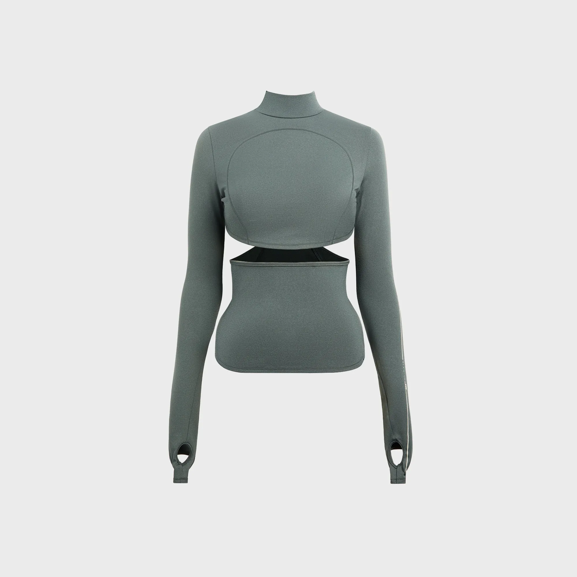 Hyein Seo Double Layer Crop Top - Charcoal sold by Kith