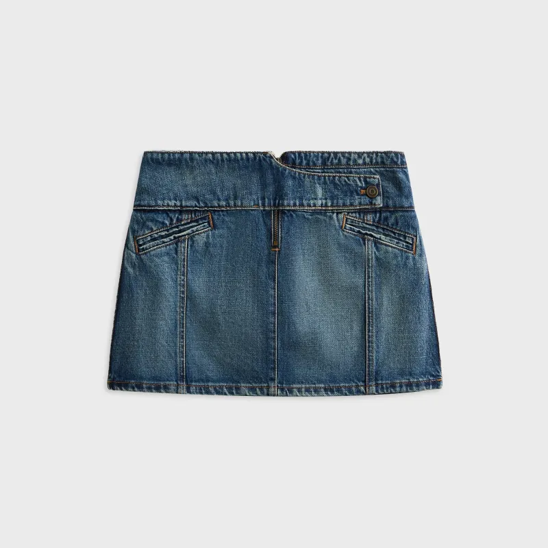 Coperni Yoke Denim Skirt - Blue Winter sold by Kith