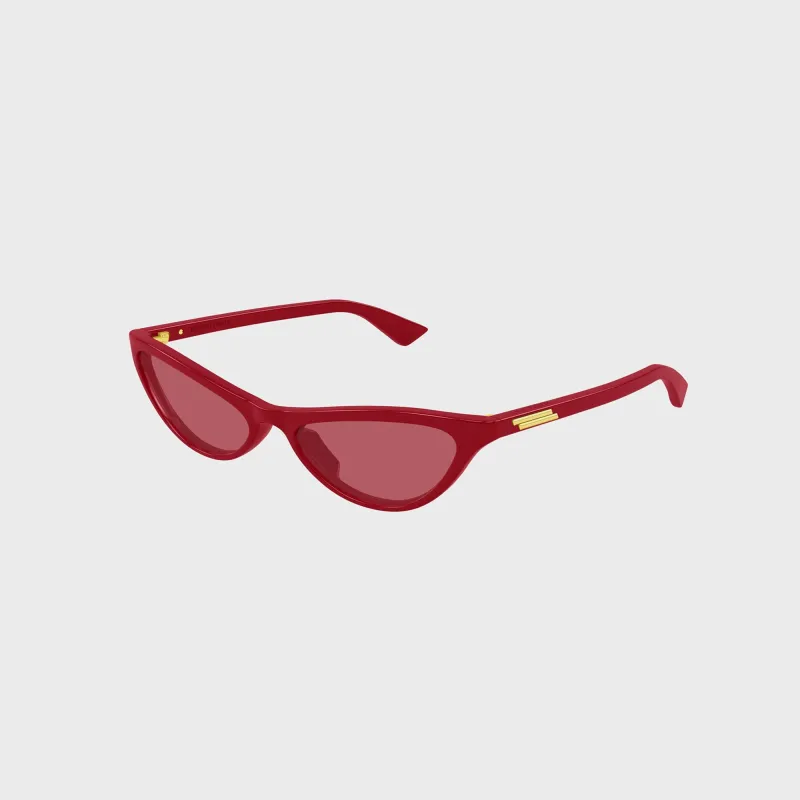 Bottega Veneta Sunglass Recycled Acetate - Red sold by Kith