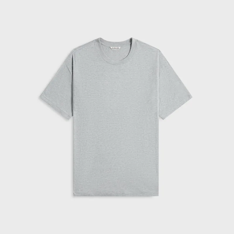 Auralee Seamless Crew Neck Tee - Top Gray made by Auralee