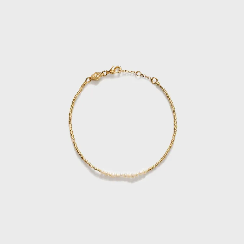 Anni Lu Slim Pearly Bracelet - Gold sold by Kith
