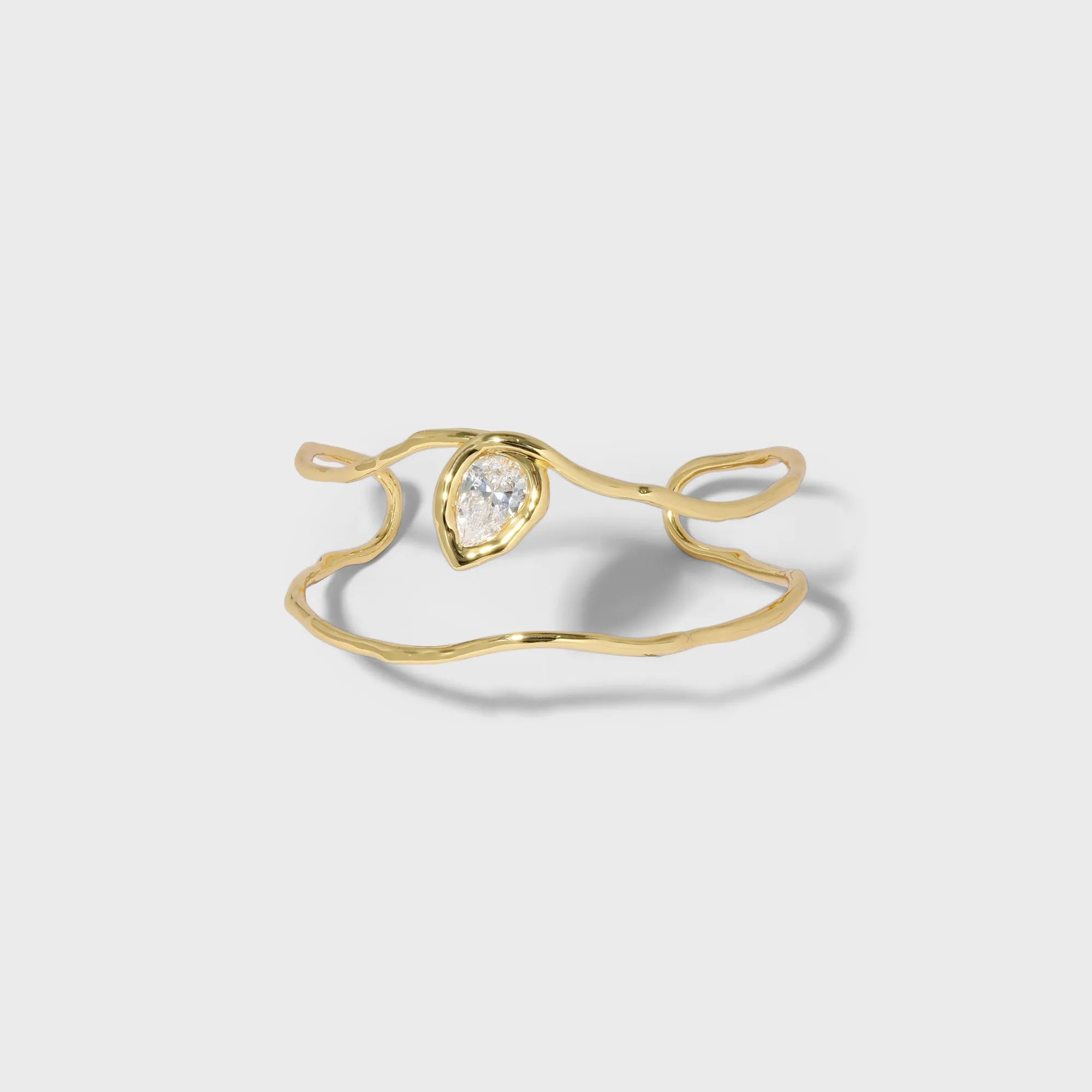 Alexis Bittar Asterales Gold Floating Cuff - Gold sold by Kith