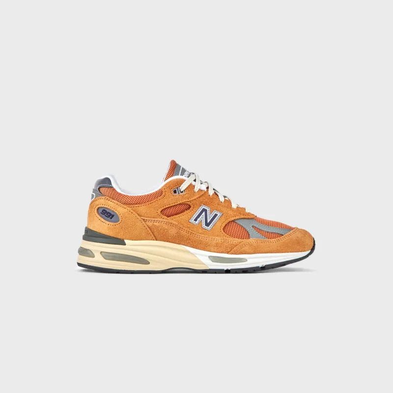 New Balance Made in UK 991v2 - Gold Earth / Golden Ochre / Moon Mist sold by Kith