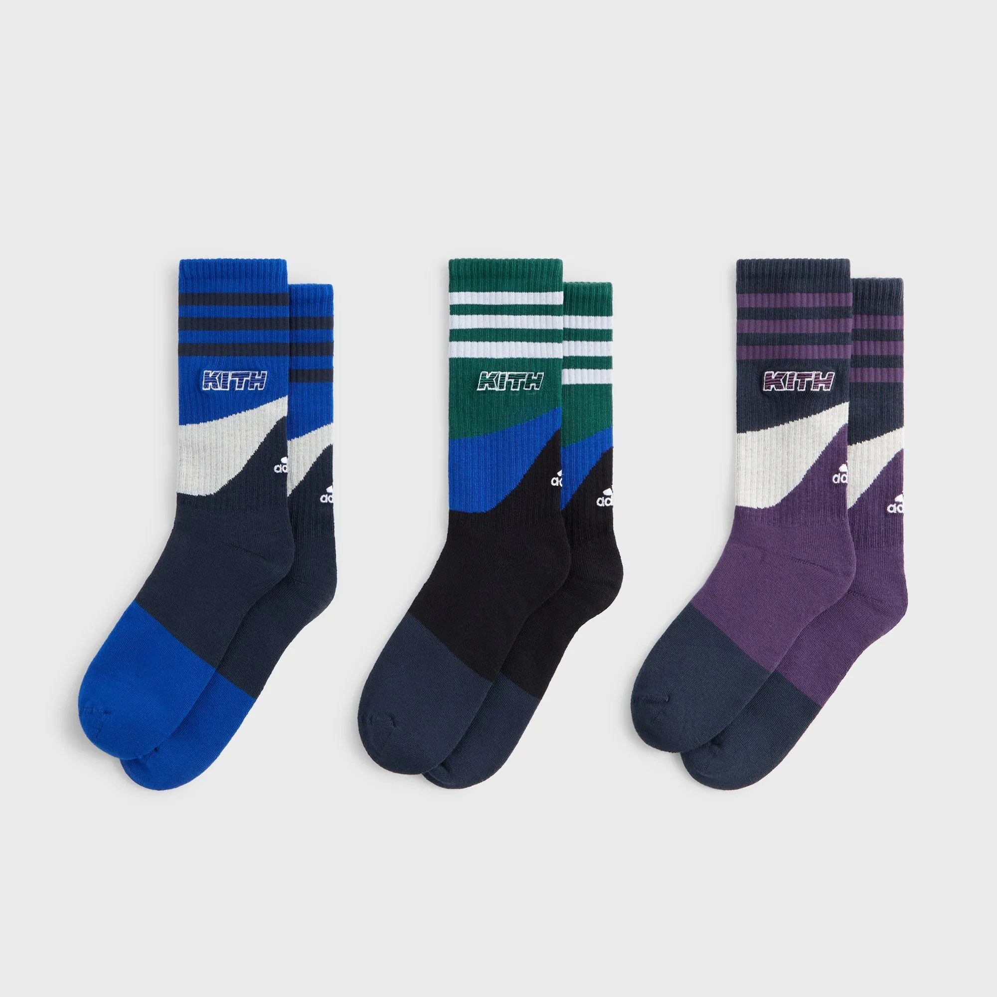Kith for adidas Football 3-Pack Logo Socks - Multi sold by Kith