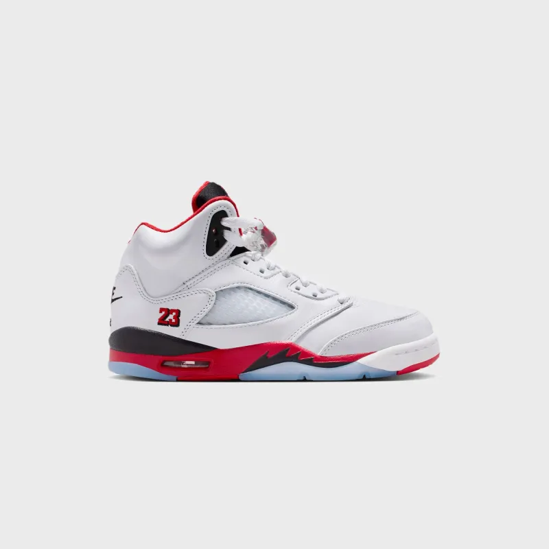 Jordan GS Air Jordan 5 Retro OG - White / Fire Red / Black sold by Kith