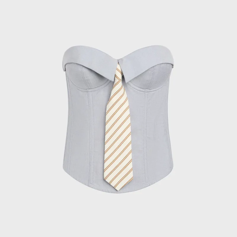 GUIZIO Chrys Oxford Corset - Grey sold by Kith