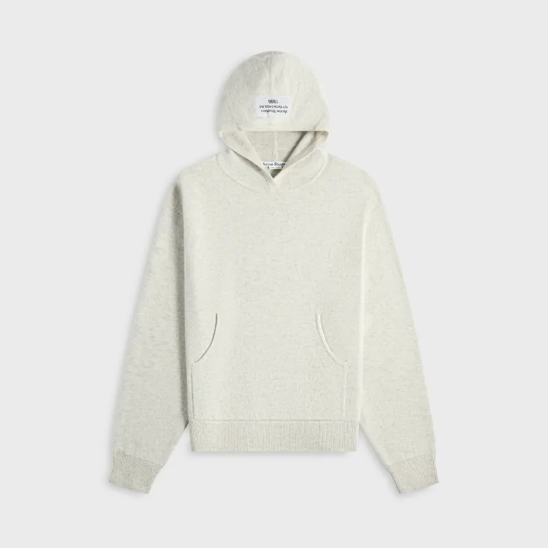 Acne Studios Cashmere Hoodie - Light Grey Melange sold by Kith