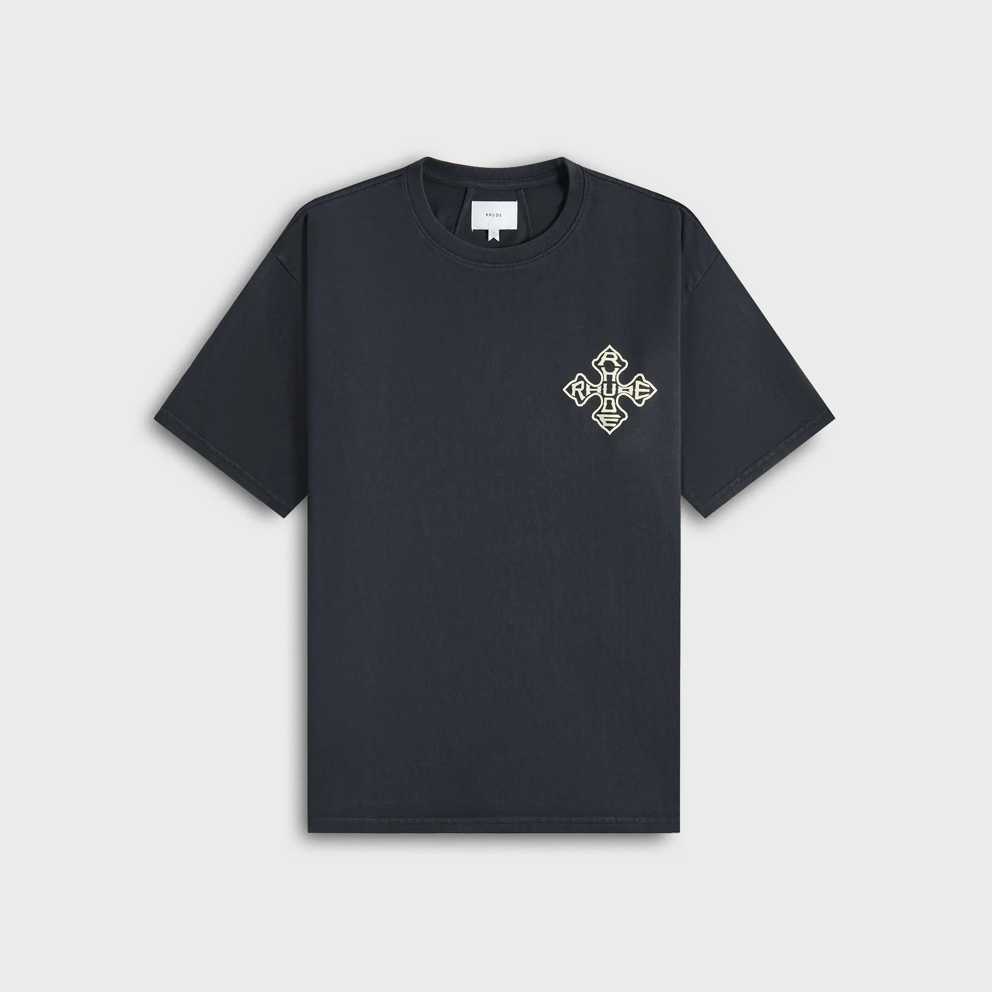 Rhude Cross Tee - Vintage Black sold by Kith