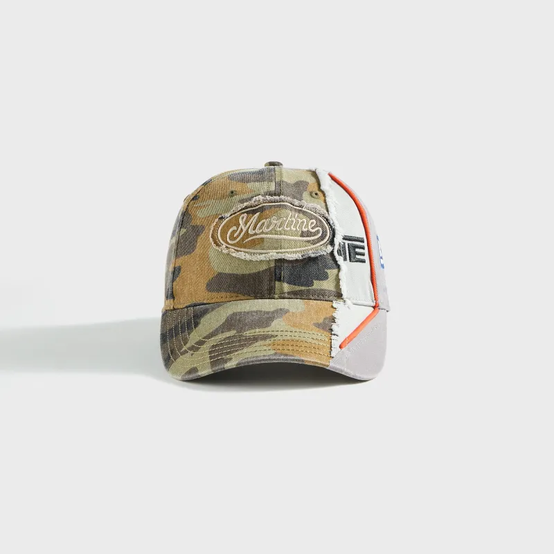Martine Rose Collage Cap - Green Camo sold by Kith