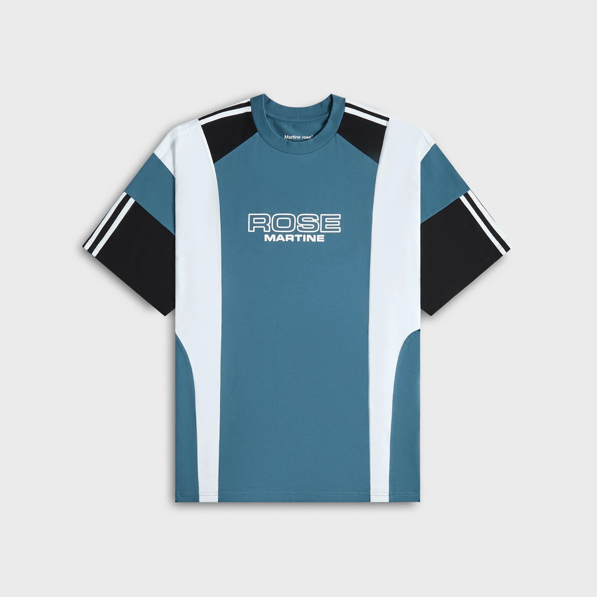 Martine Rose Oversized Paneled Tee - Blue Agean Rose sold by Kith