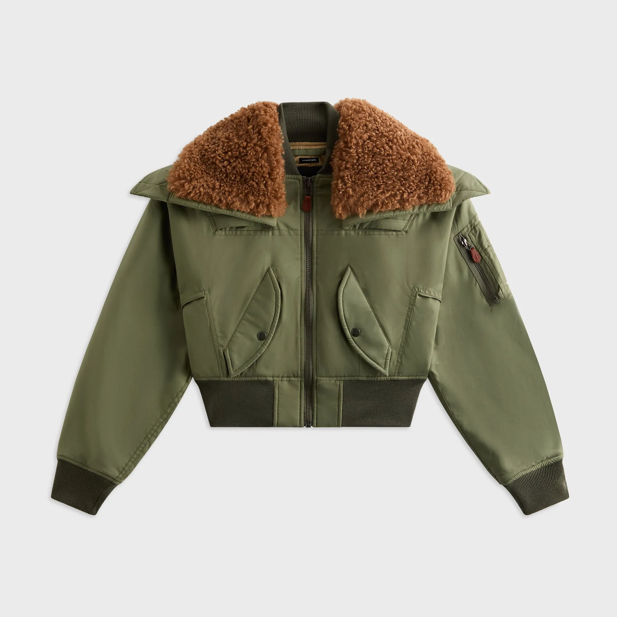 R13 Cropped Flight Bomber - Sage Green sold by Kith