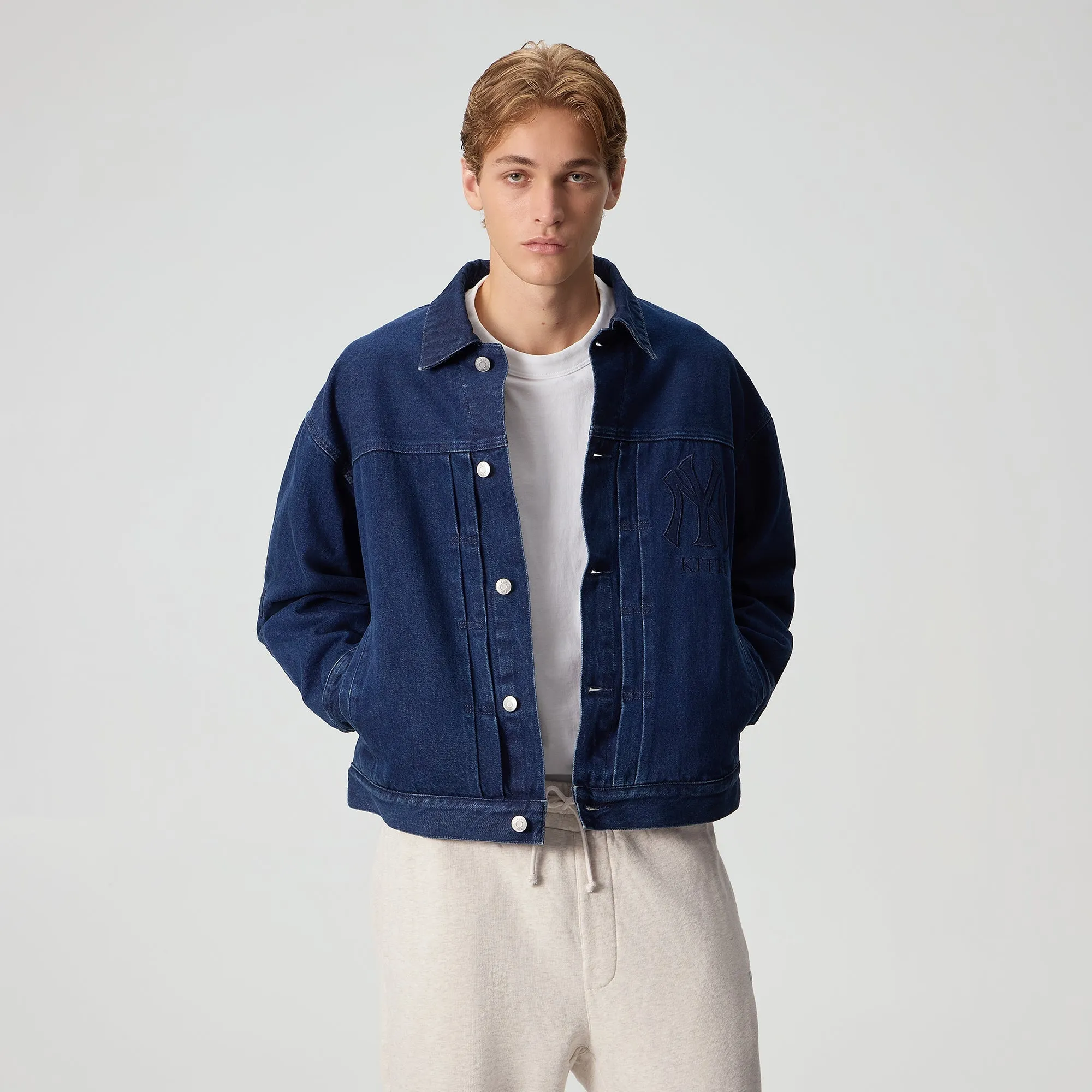 Kith for the New York Yankees Jay Indigo Denim Jacket - Mid Indigo sold by Kith product image thumbnail 2