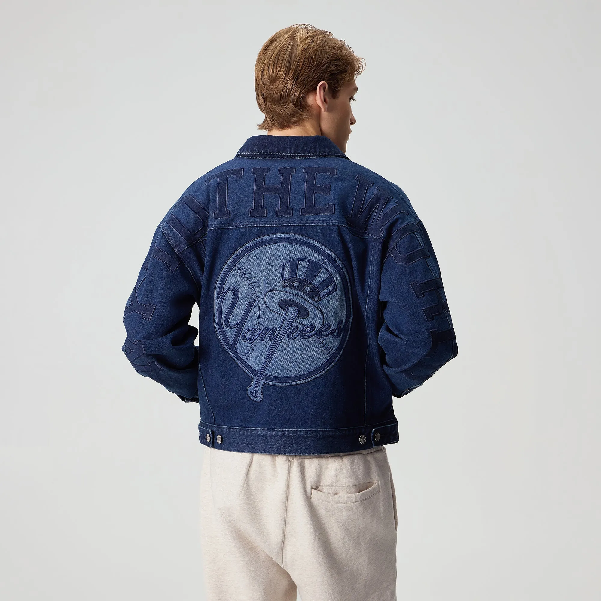 Kith for the New York Yankees Jay Indigo Denim Jacket - Mid Indigo sold by Kith product image thumbnail 3