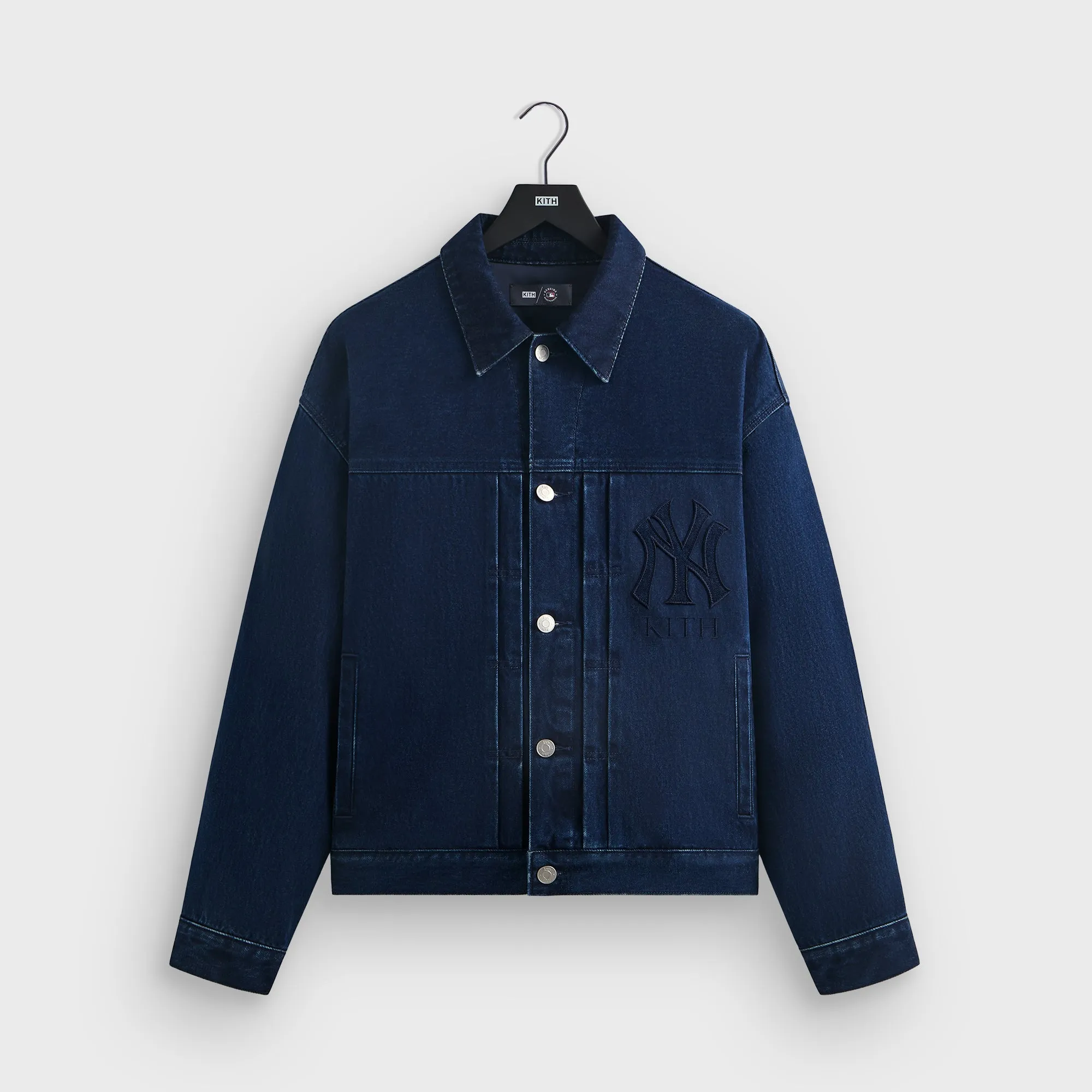 Kith for the New York Yankees Jay Indigo Denim Jacket - Mid Indigo sold by Kith