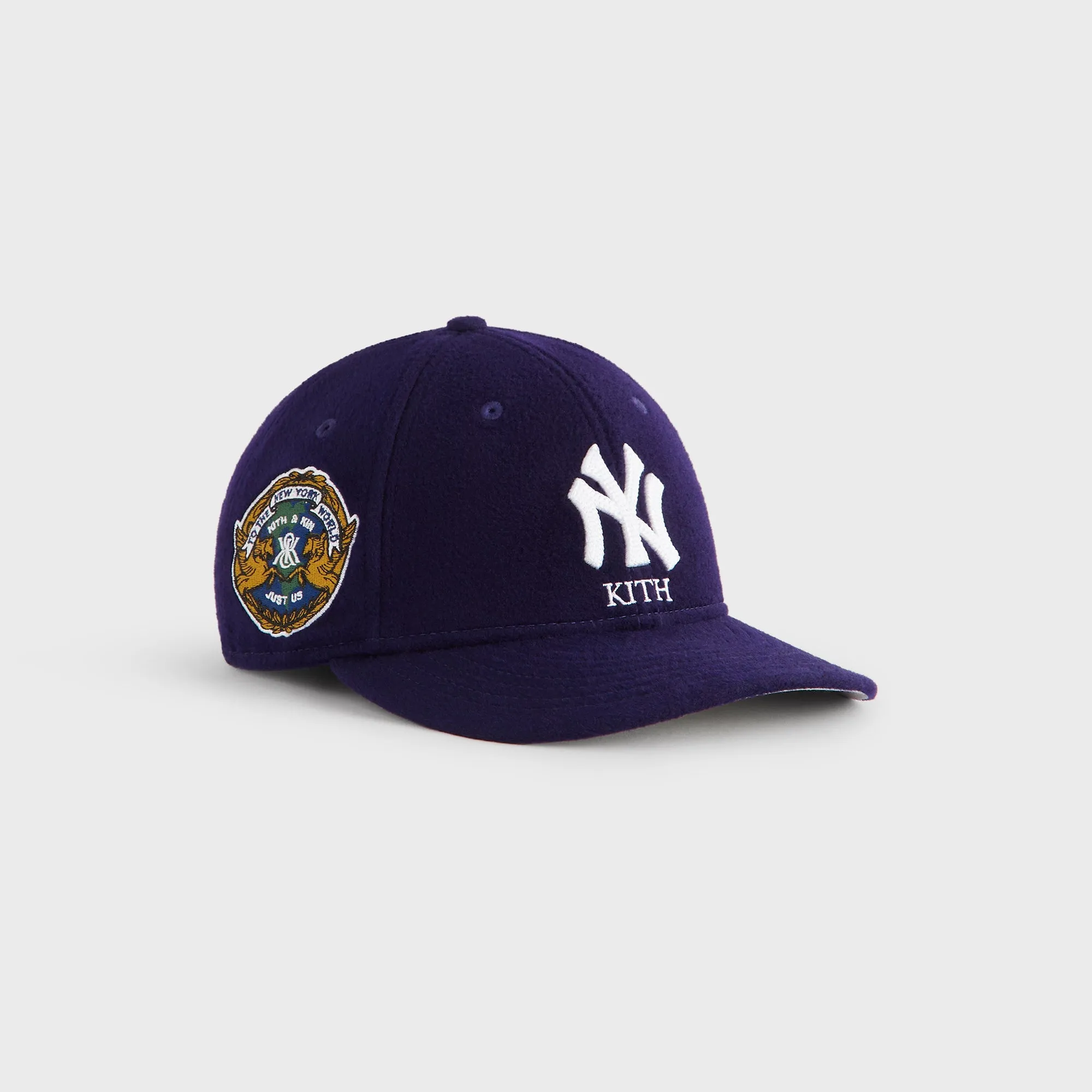 Kith & New Era for the New York Yankees Melton Wool 59FIFTY Low Profile Cap - Nocturnal sold by Kith product image thumbnail 4