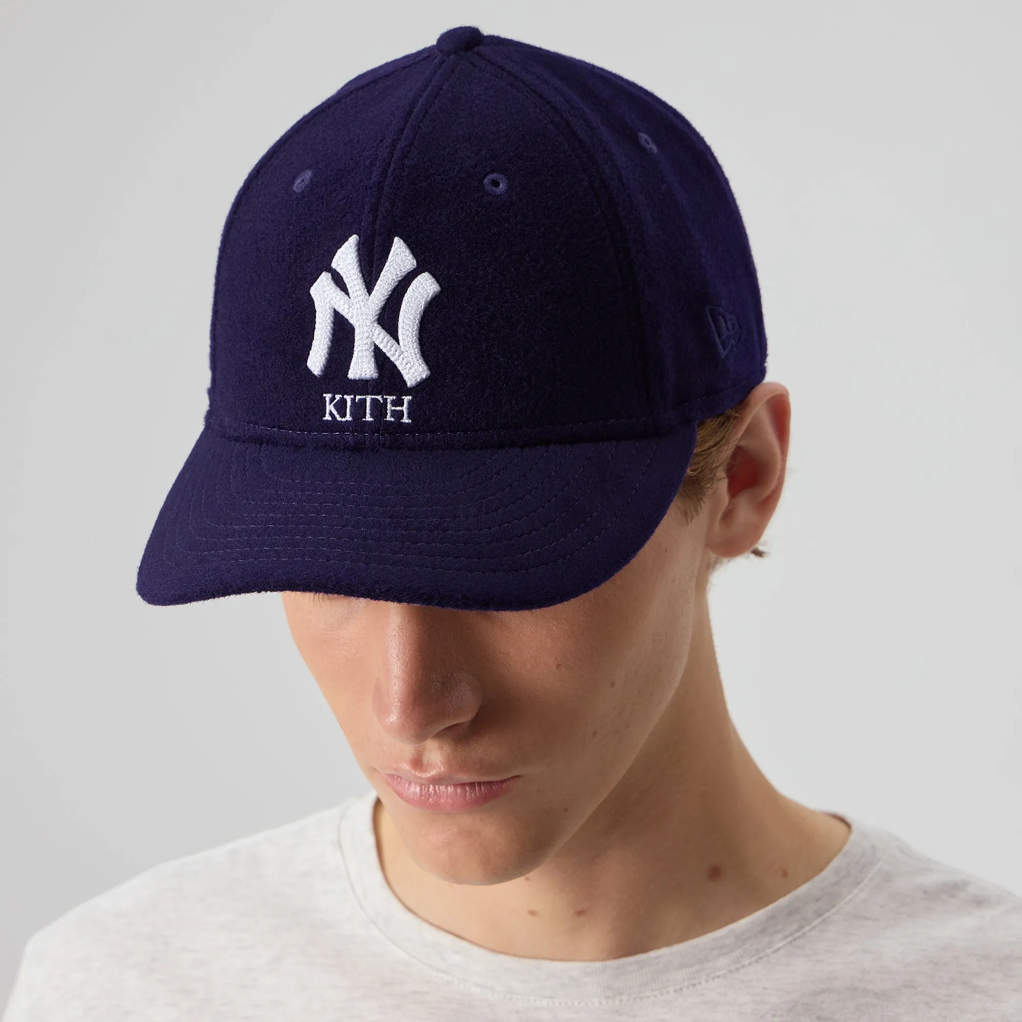 Kith & New Era for the New York Yankees Melton Wool 59FIFTY Low Profile Cap - Nocturnal sold by Kith product image thumbnail 2