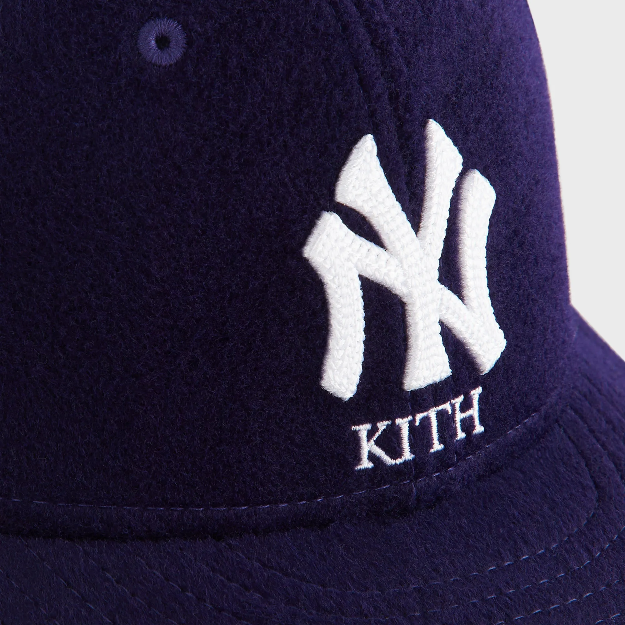 Kith & New Era for the New York Yankees Melton Wool 59FIFTY Low Profile Cap - Nocturnal sold by Kith product image thumbnail 5