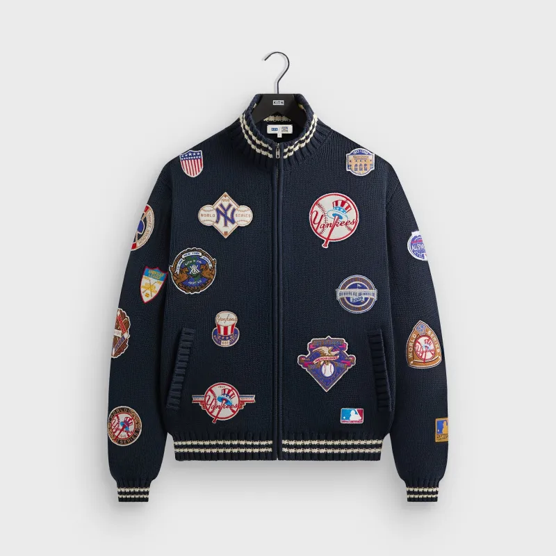 Kith for the New York Yankees All-Over Embroidered Wyona Full Zip - Nocturnal sold by Kith