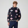 Kith for the New York Yankees All-Over Embroidered Wyona Full Zip - Nocturnal sold by Kith