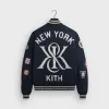 Kith for the New York Yankees All-Over Embroidered Wyona Full Zip - Nocturnal sold by Kith
