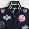 Kith for the New York Yankees All-Over Embroidered Wyona Full Zip - Nocturnal sold by Kith