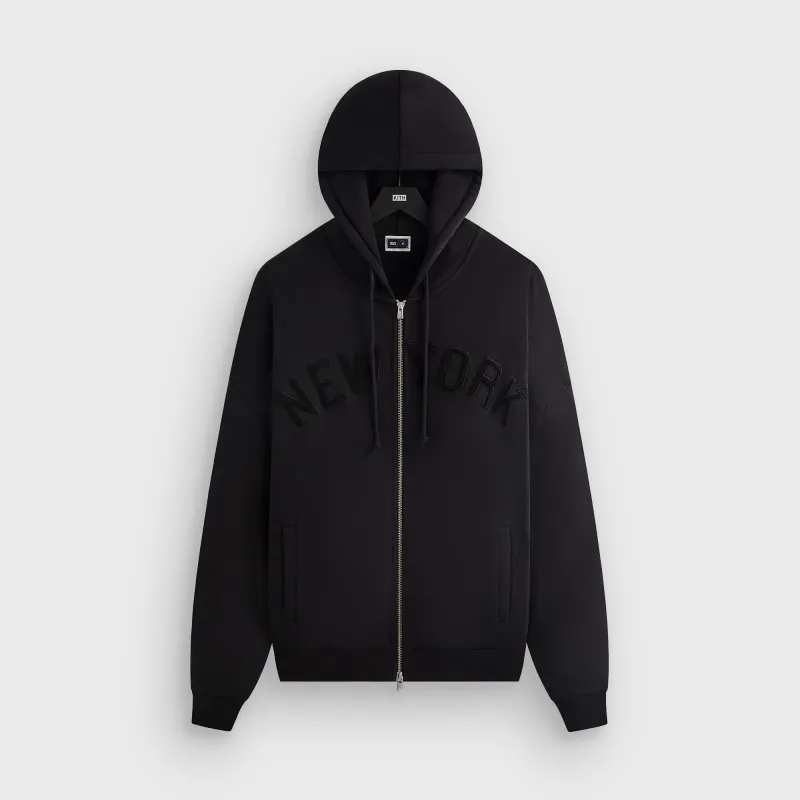 Kith for the New York Yankees Braxton Full Zip Hoodie - Black sold by Kith