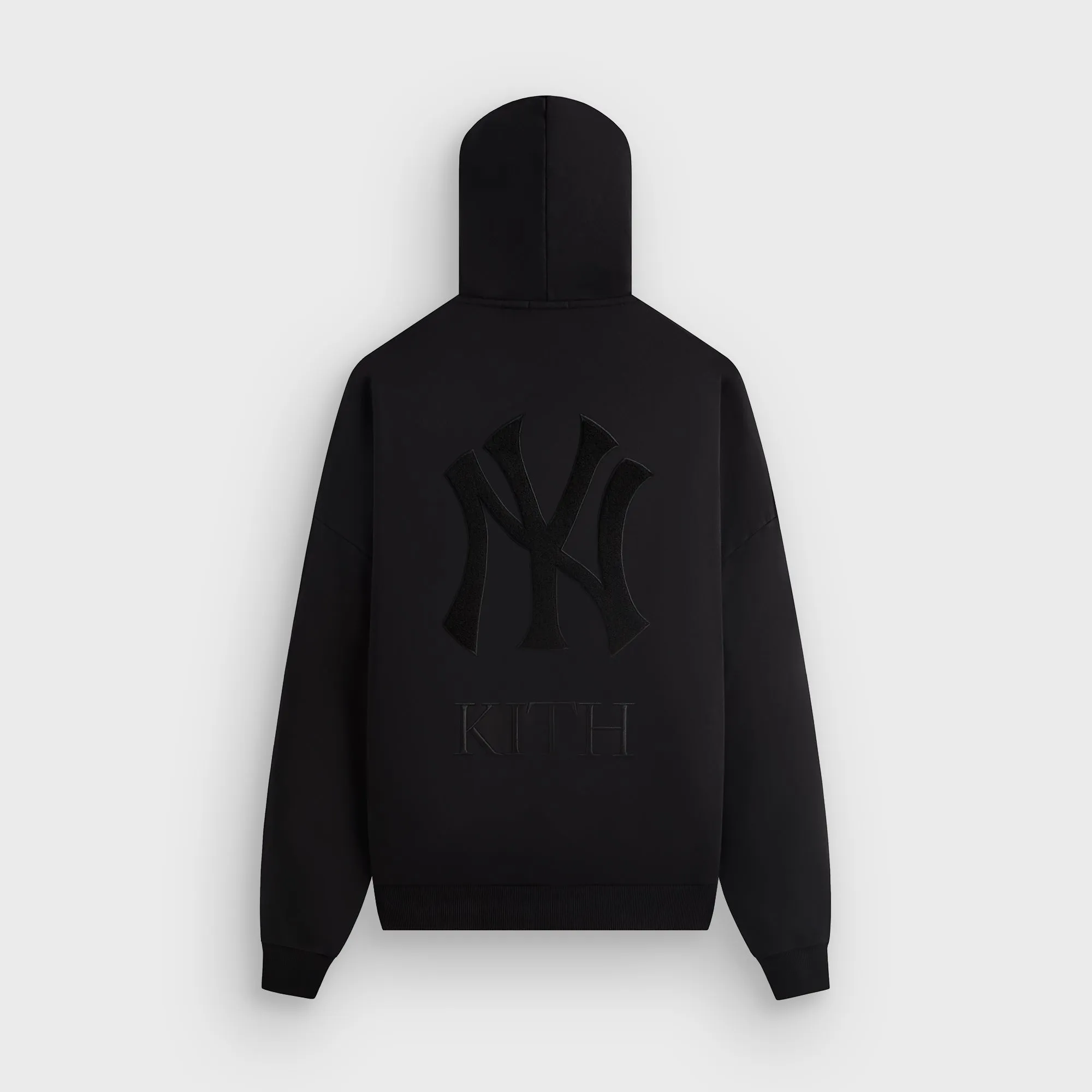 Kith for the New York Yankees Cropped Braxton Full Zip Hoodie - Black sold by Kith product image thumbnail 4