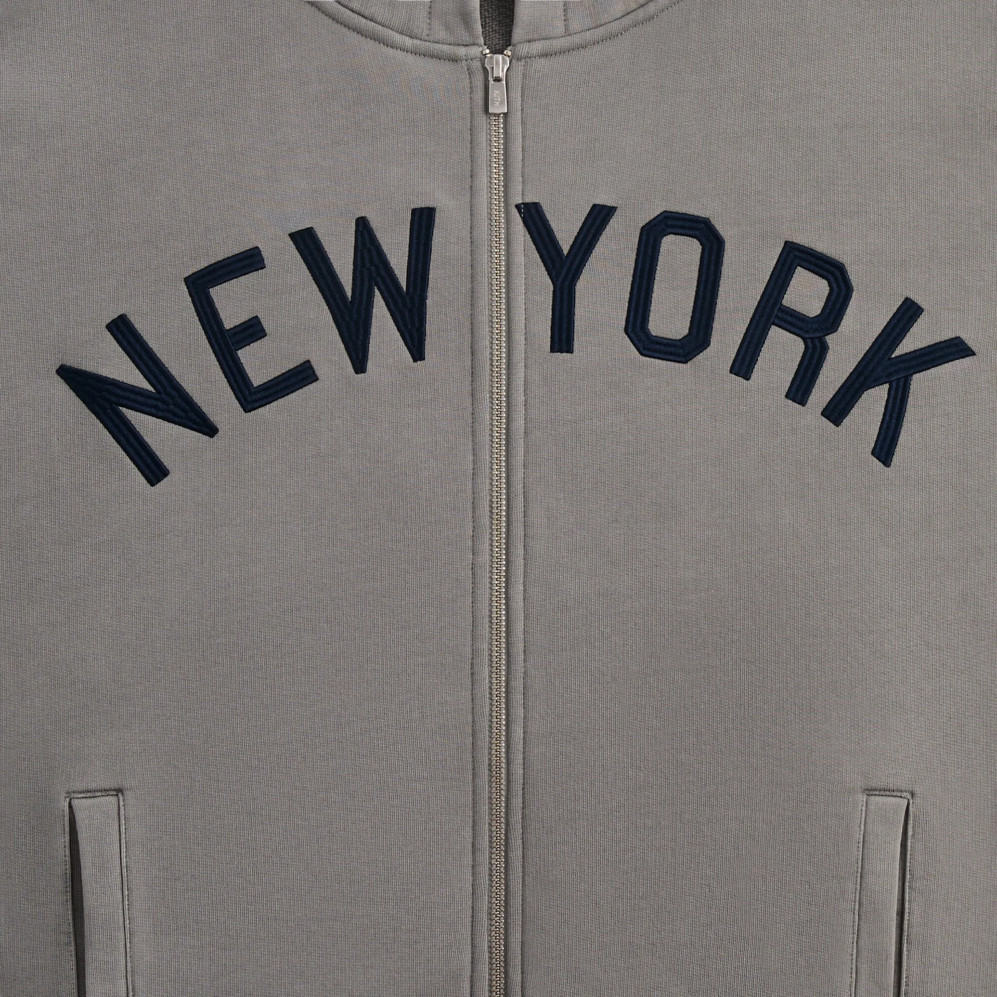 Kith for the New York Yankees Cropped Braxton Full Zip Hoodie - Statue sold by Kith product image thumbnail 5