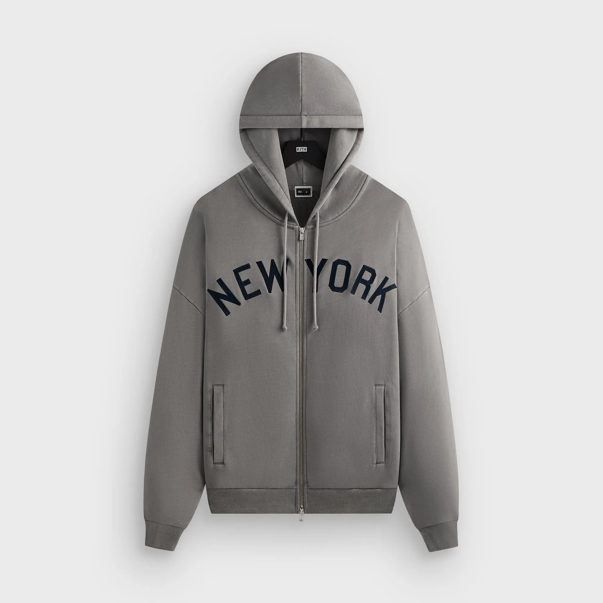 Kith for the New York Yankees Cropped Braxton Full Zip Hoodie - Statue sold by Kith