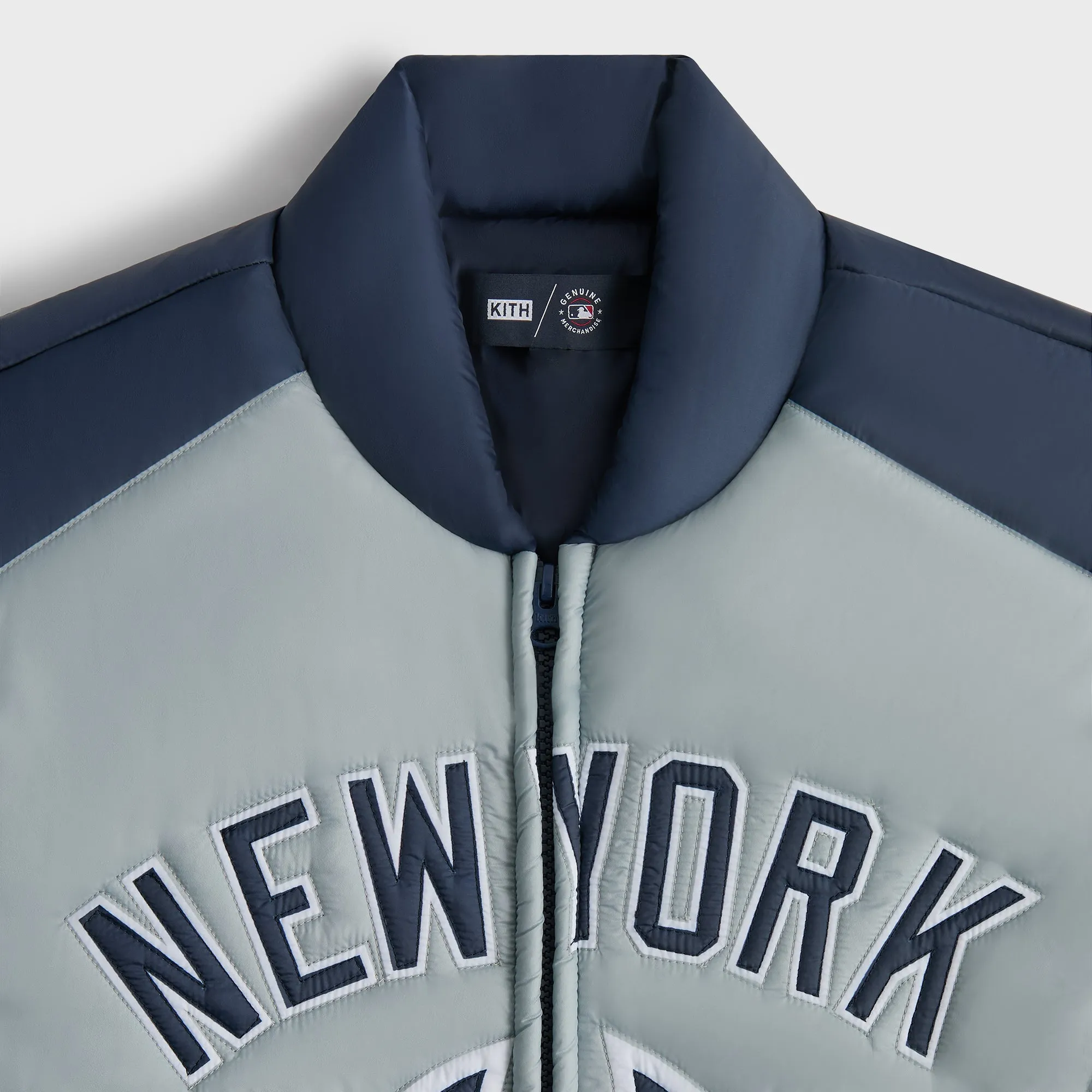 Kith for the New York Yankees Zip Brixton Puffed Shirt Jacket - Statue sold by Kith product image thumbnail 5