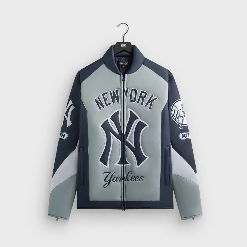 Kith for the New York Yankees Zip Brixton Puffed Shirt Jacket - Statue sold by Kith