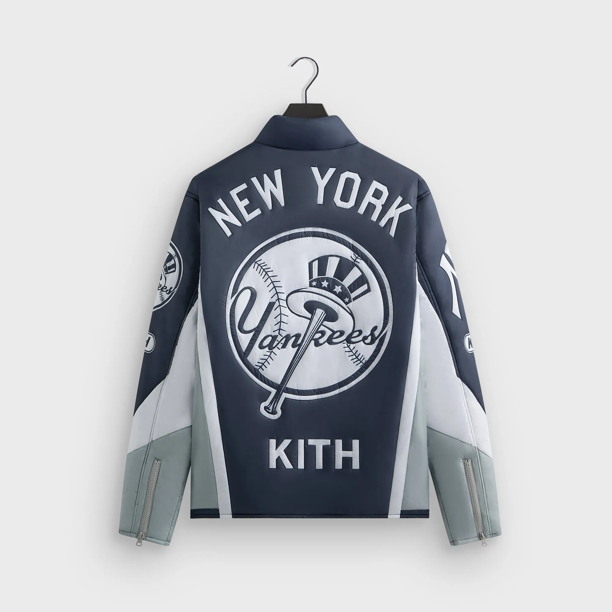 Kith for the New York Yankees Zip Brixton Puffed Shirt Jacket - Statue sold by Kith product image thumbnail 4