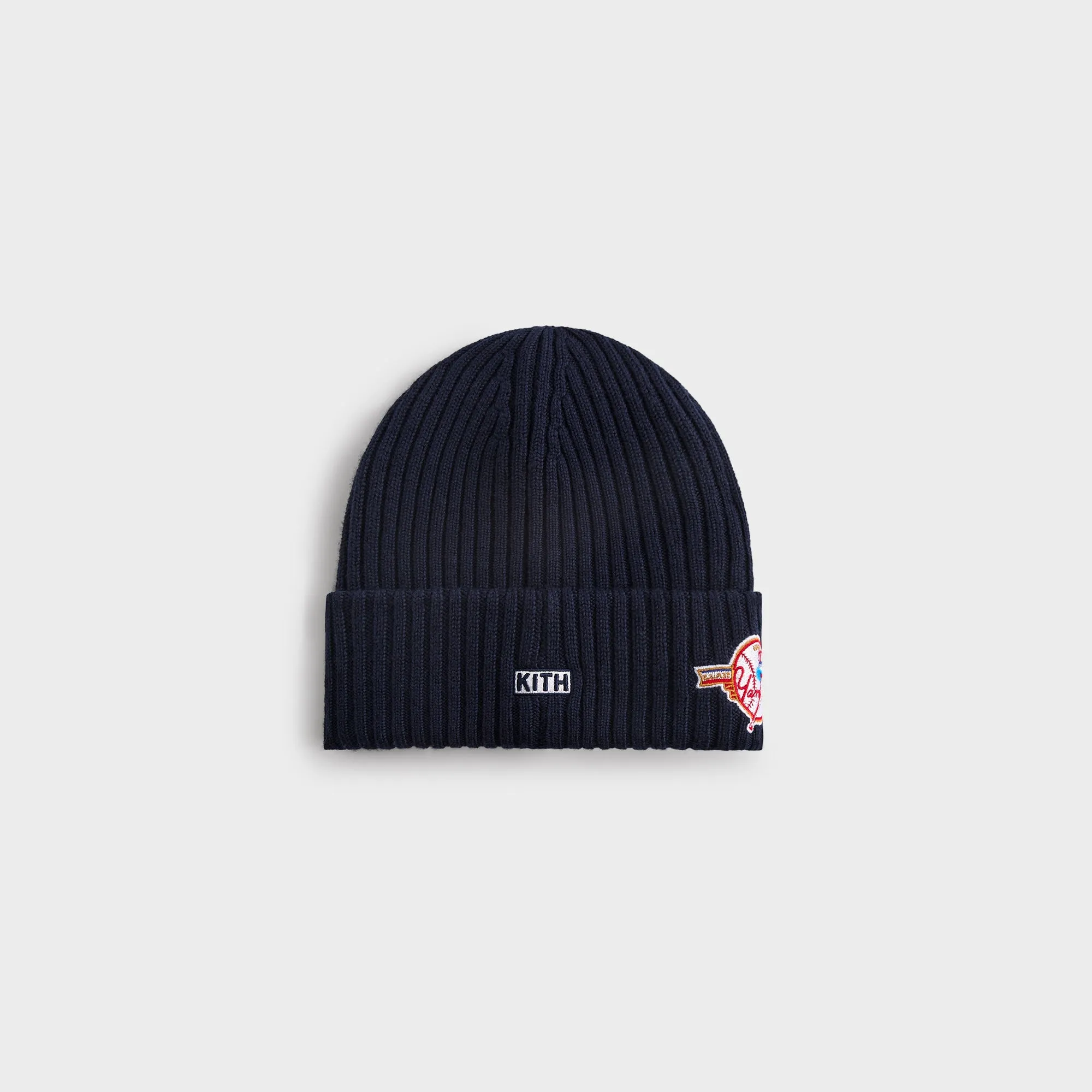 Kith & New Era for the New York Yankees Merino Knit Beanie - Nocturnal sold by Kith product image thumbnail 3