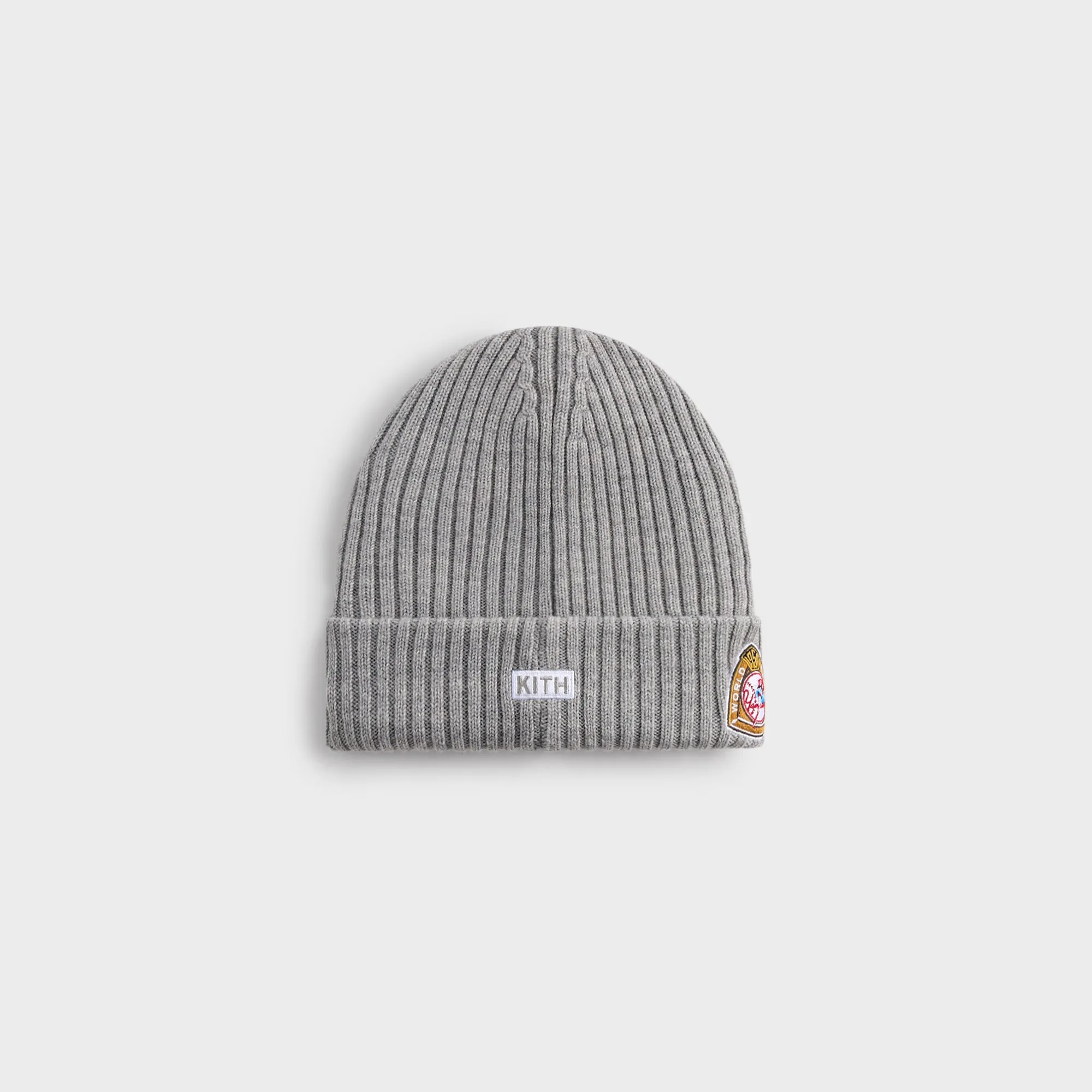 Kith & New Era for the New York Yankees Merino Knit Beanie - Light Heather Grey sold by Kith product image thumbnail 3