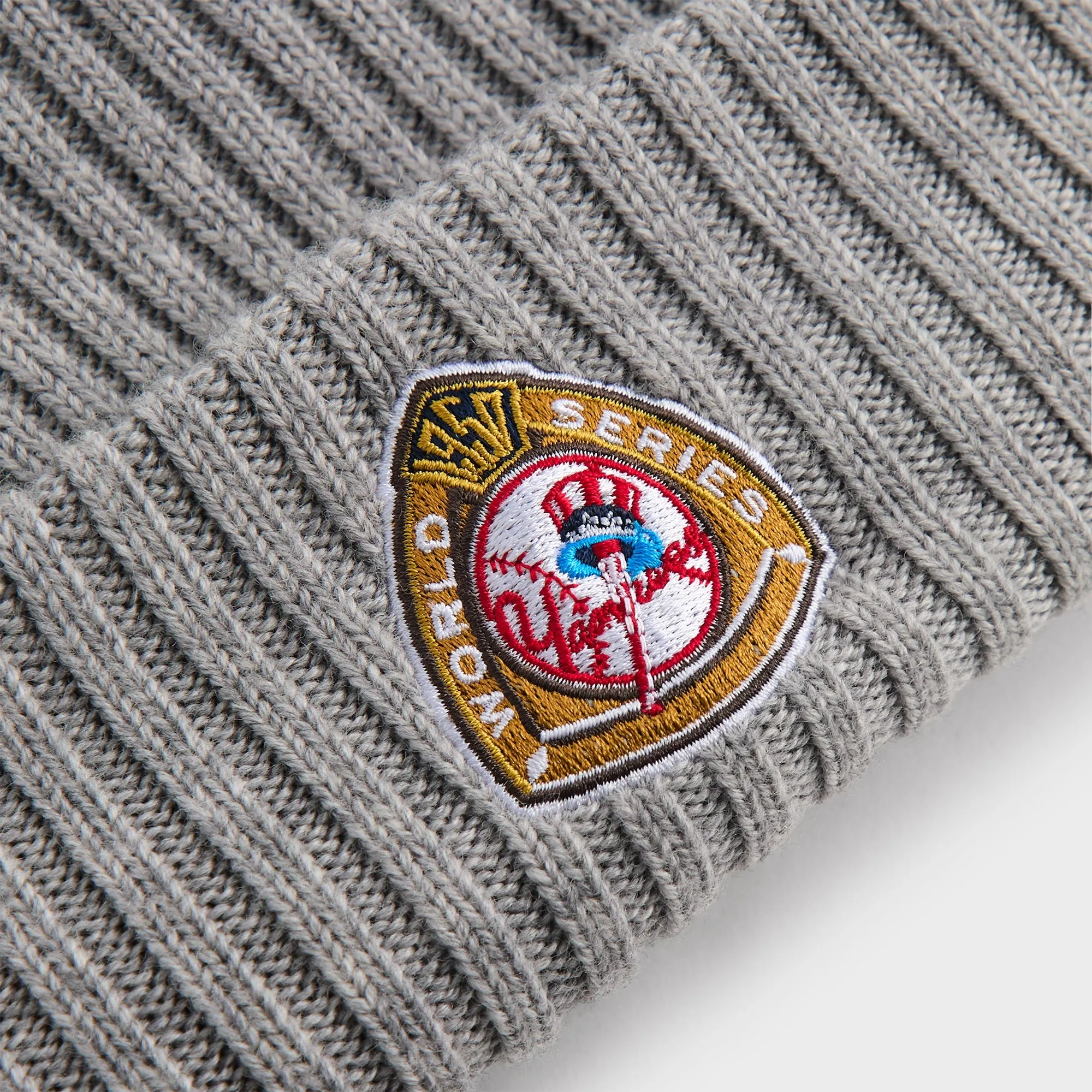 Kith & New Era for the New York Yankees Merino Knit Beanie - Light Heather Grey sold by Kith product image thumbnail 4