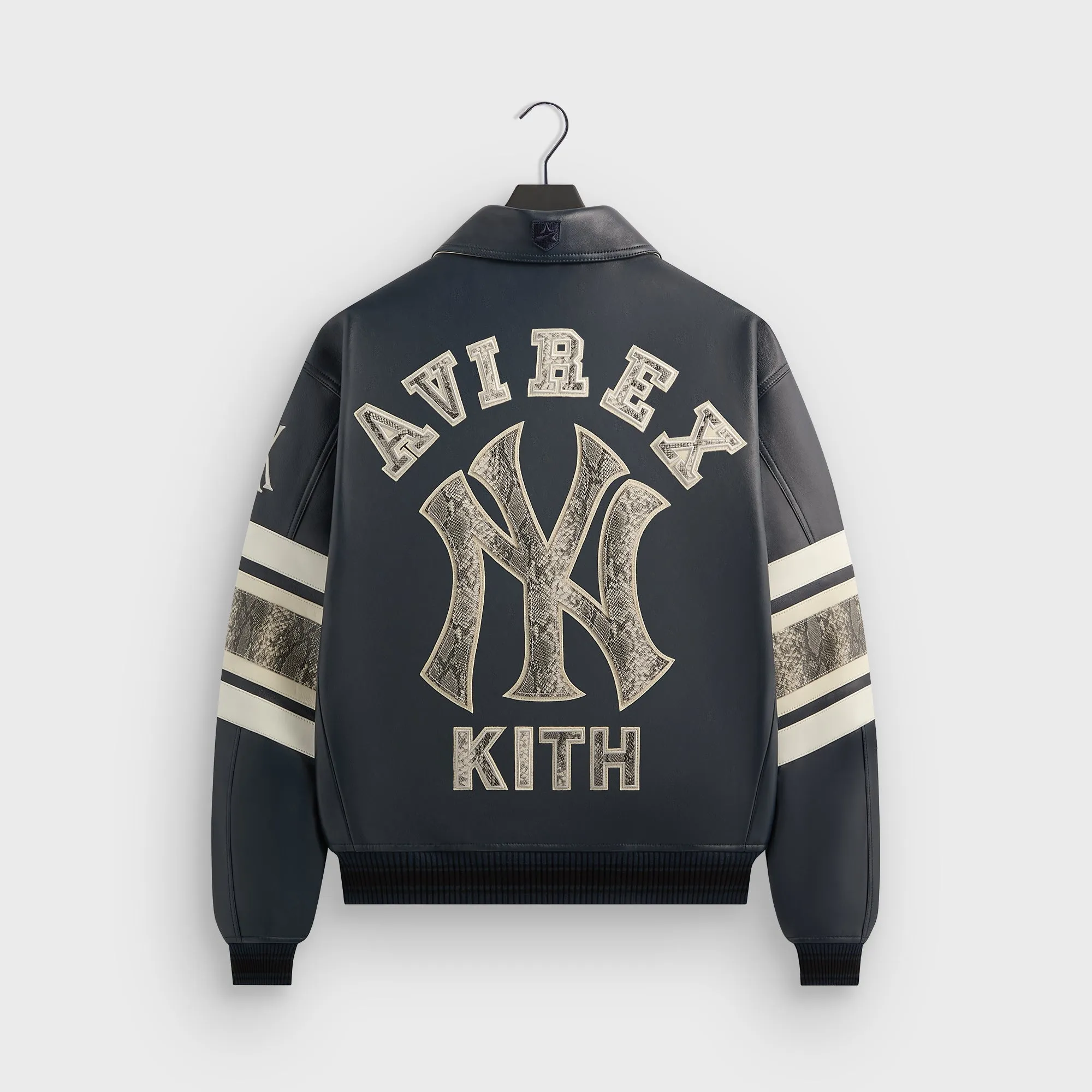 Kith & AVIREX for the New York Yankees Leather Jacket - Nocturnal / Snake sold by Kith product image thumbnail 4