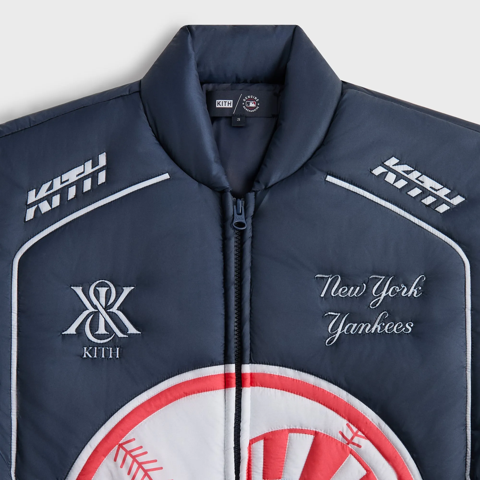 Kith for the New York Yankees Zip Brixton Puffed Shirt Jacket - Nocturnal sold by Kith product image thumbnail 5