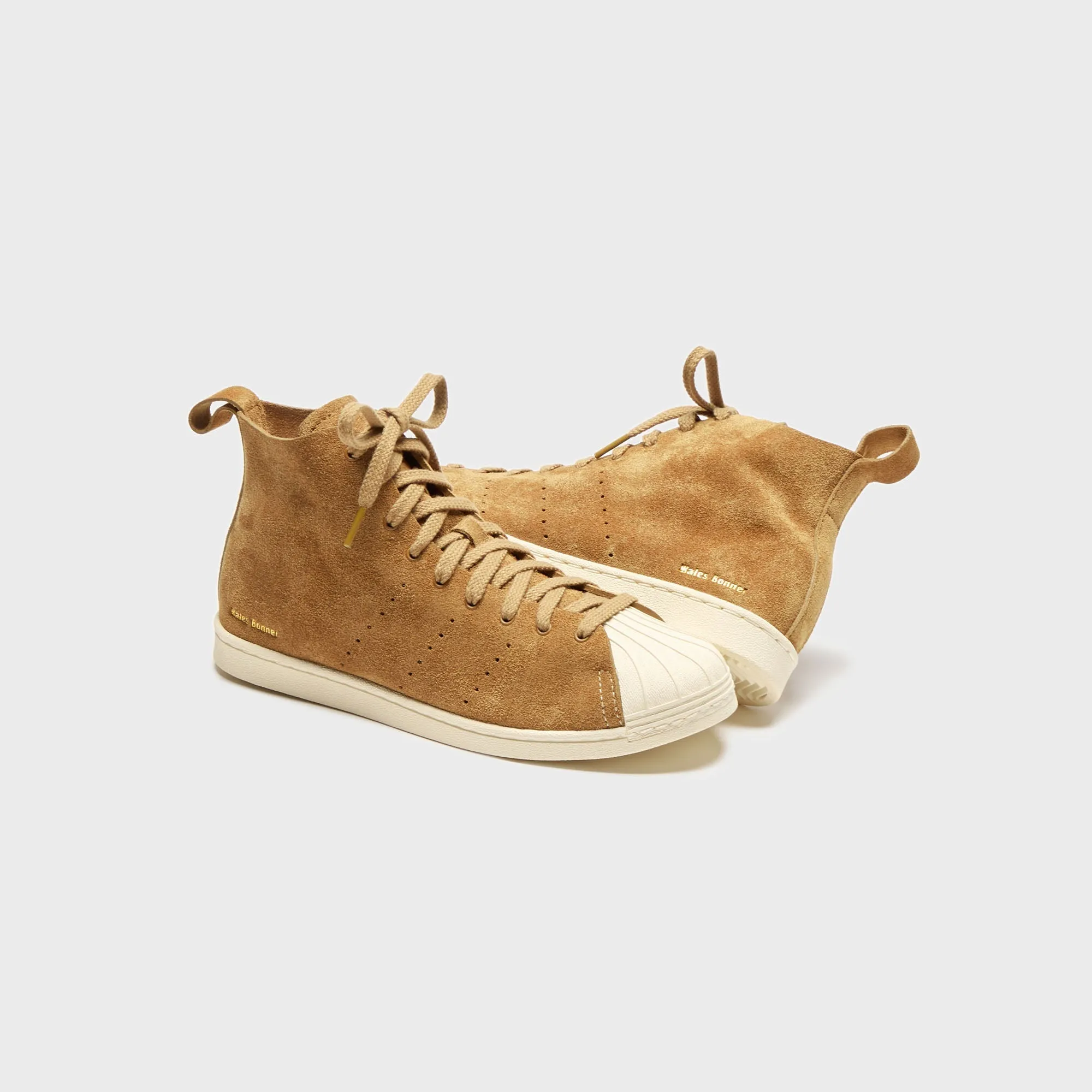adidas x Wales Bonner Superstar High - Brown / White sold by Kith product image thumbnail 4