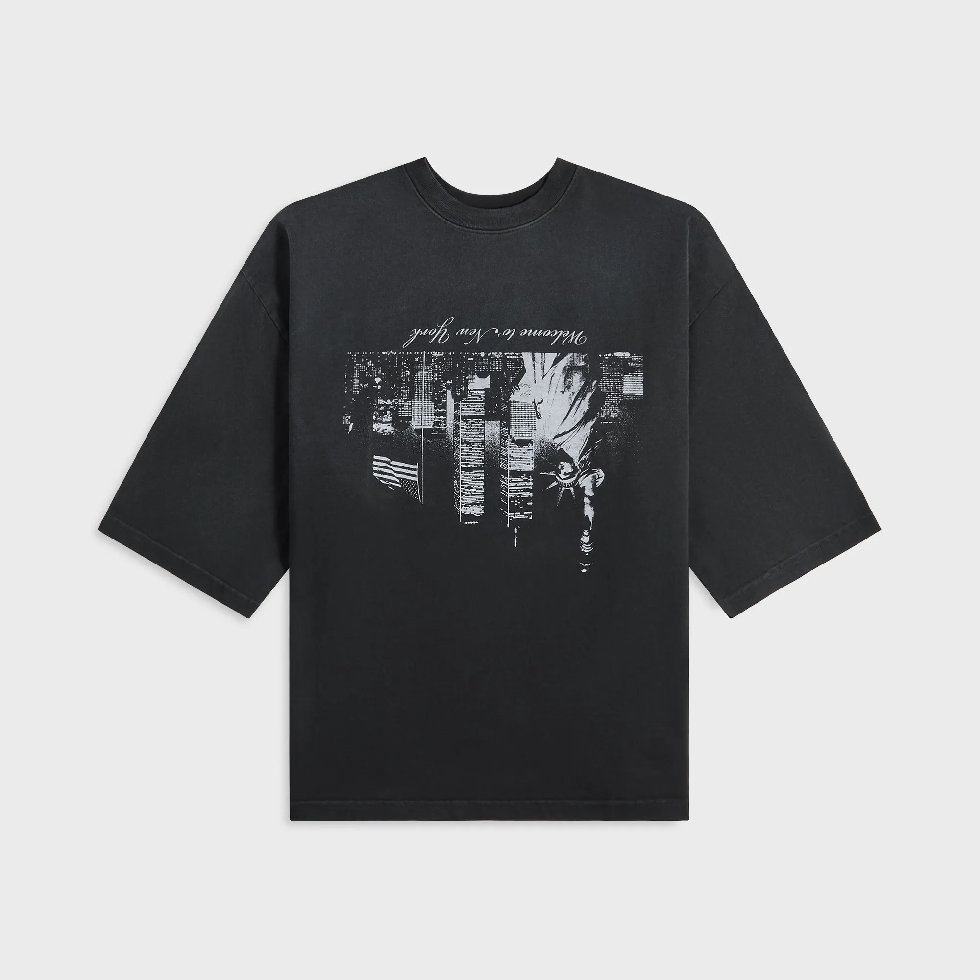 Willy Chavarria Welcome To NY Buffalo Tee - Black sold by Kith