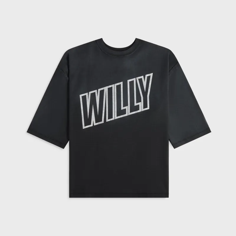 Willy Chavarria Inside Out "Willy" Buffalo Tee - Black sold by Kith