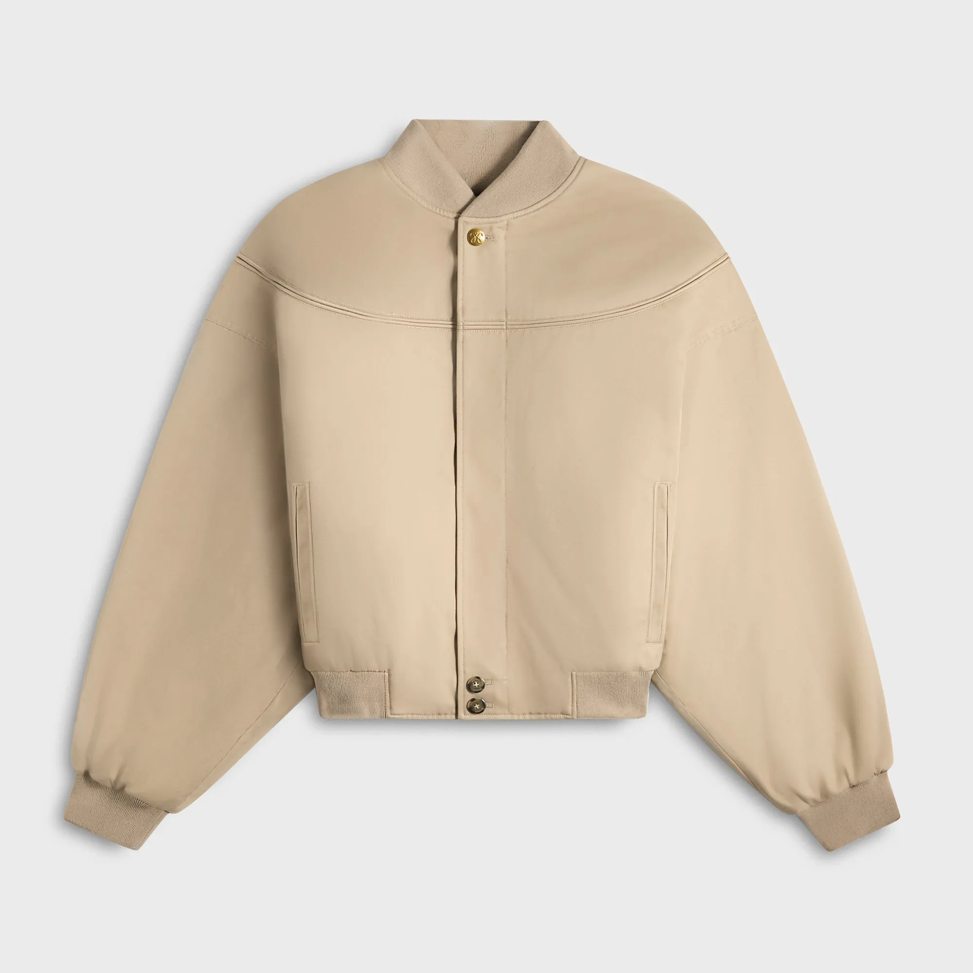 Willy Chavarria Gas Station Bomber - Travertine sold by Kith
