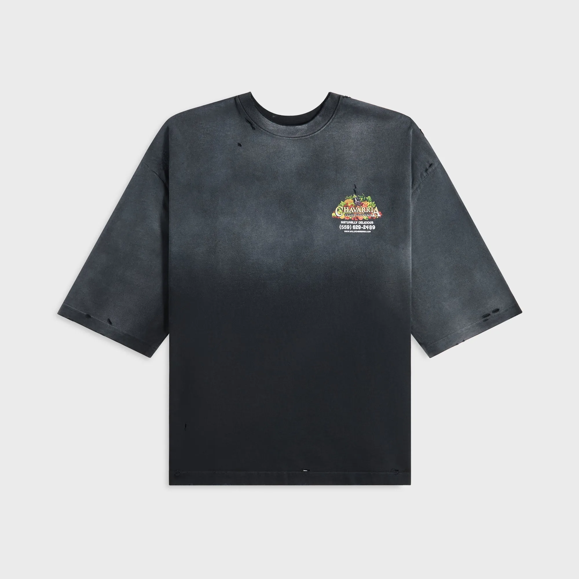 Willy Chavarria Fresh Produce Buffalo Tee - Black sold by Kith