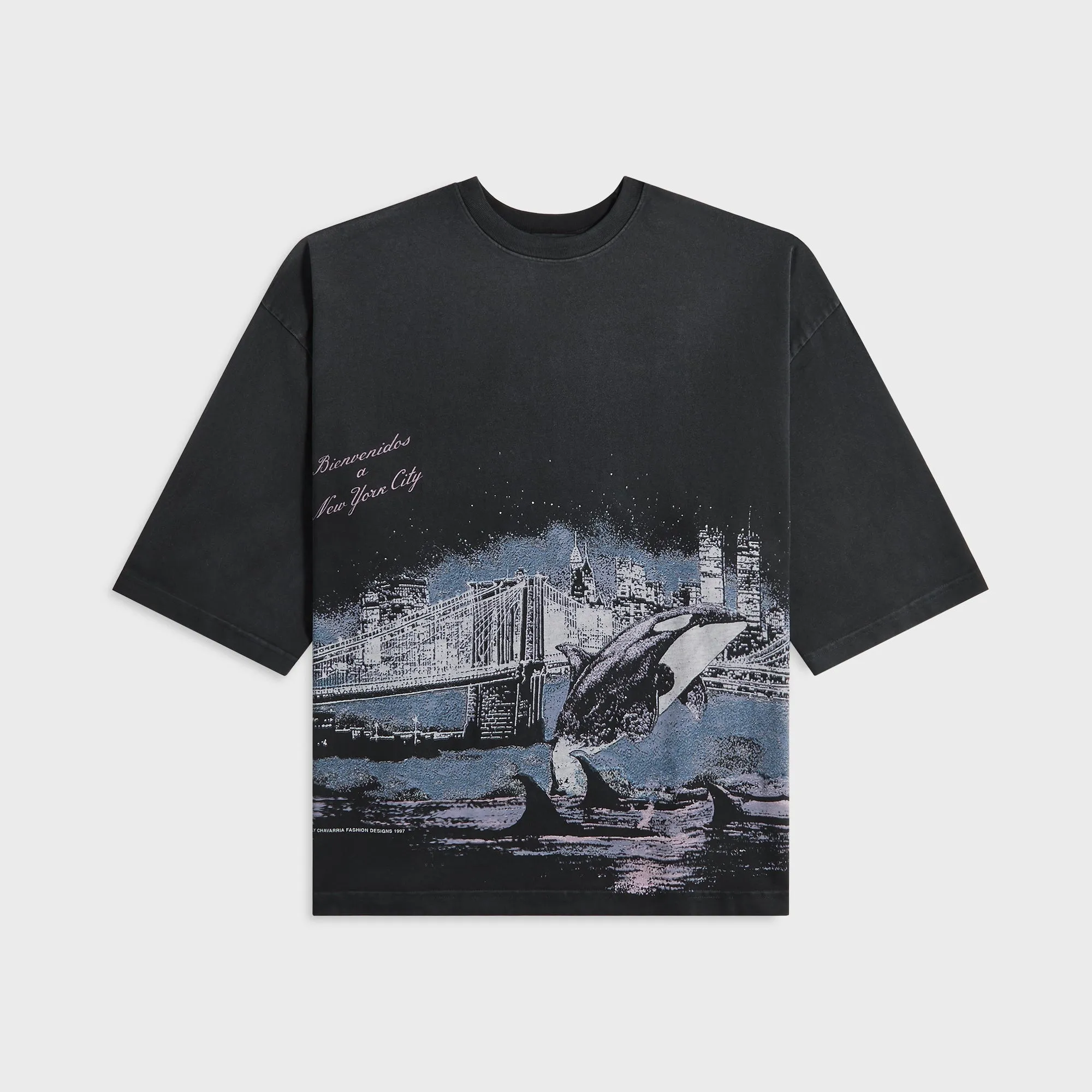 Willy Chavarria Free Willy Buffalo Tee - Black sold by Kith