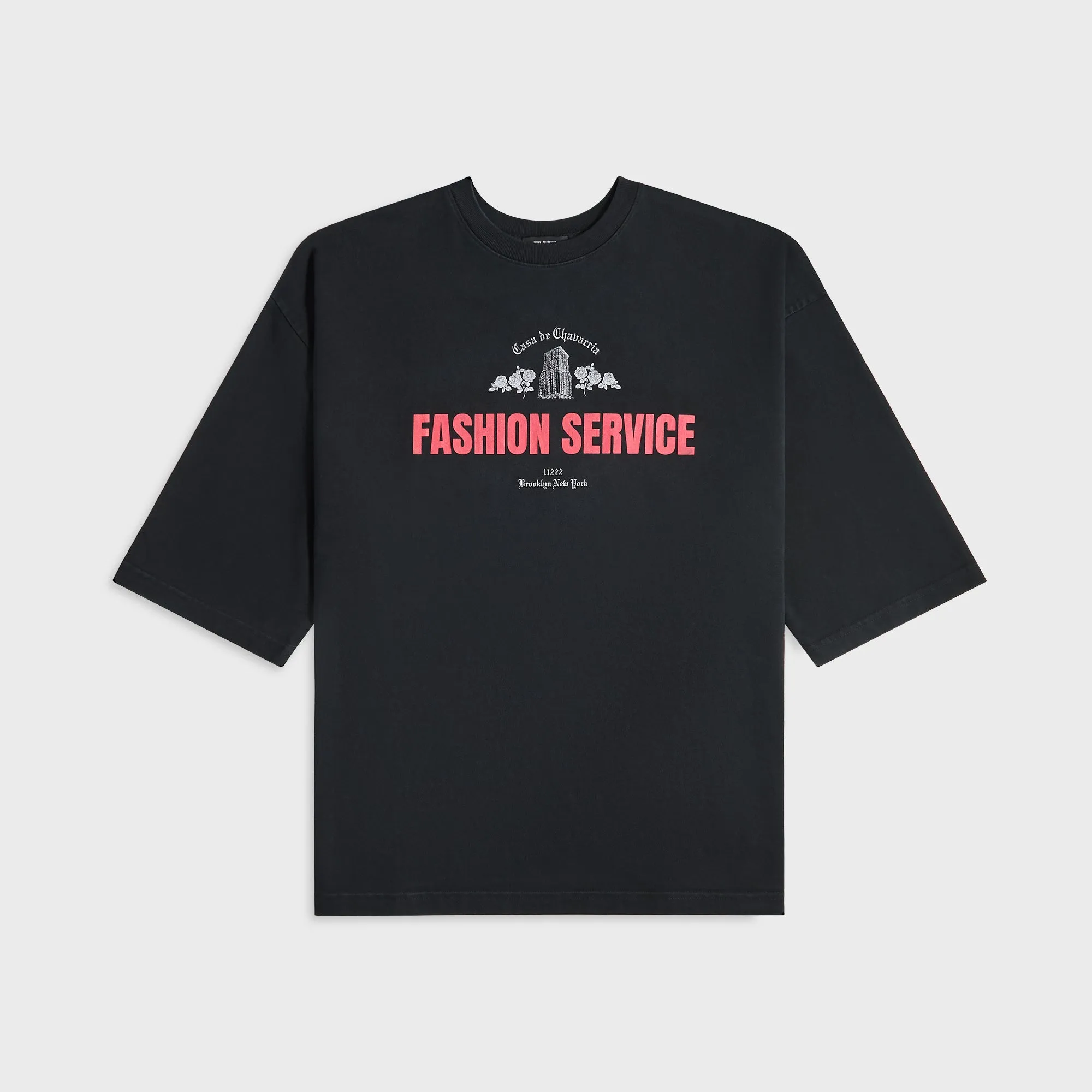 Willy Chavarria Casa De Chavarria Buffalo Tee - Black sold by Kith