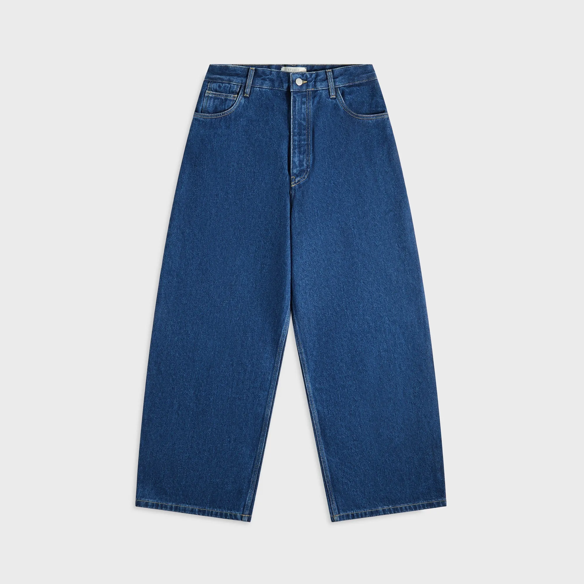 Studio Nicholson Volume Pant - Indigo Wash sold by Kith