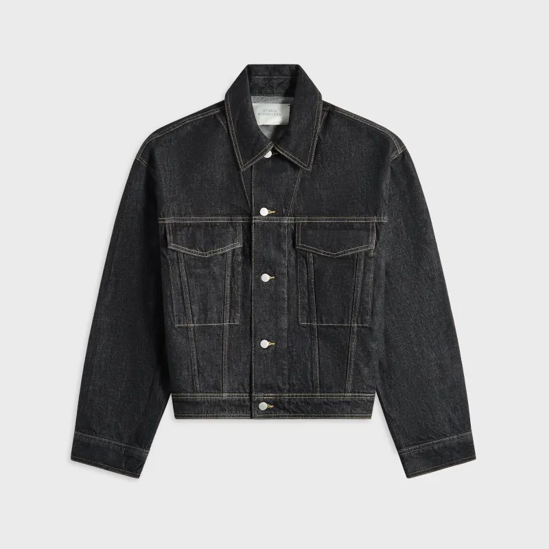 Studio Nicholson Classic Denim Jacket - Black sold by Kith