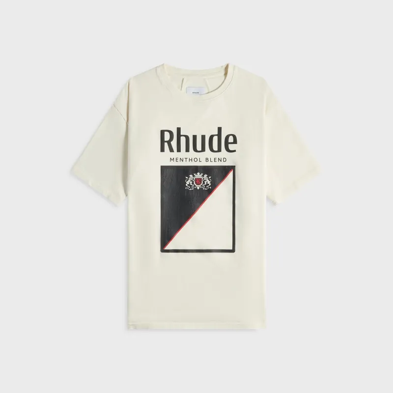 Rhude Collins Fumar Tee - Vintage White / Black / Red sold by Kith